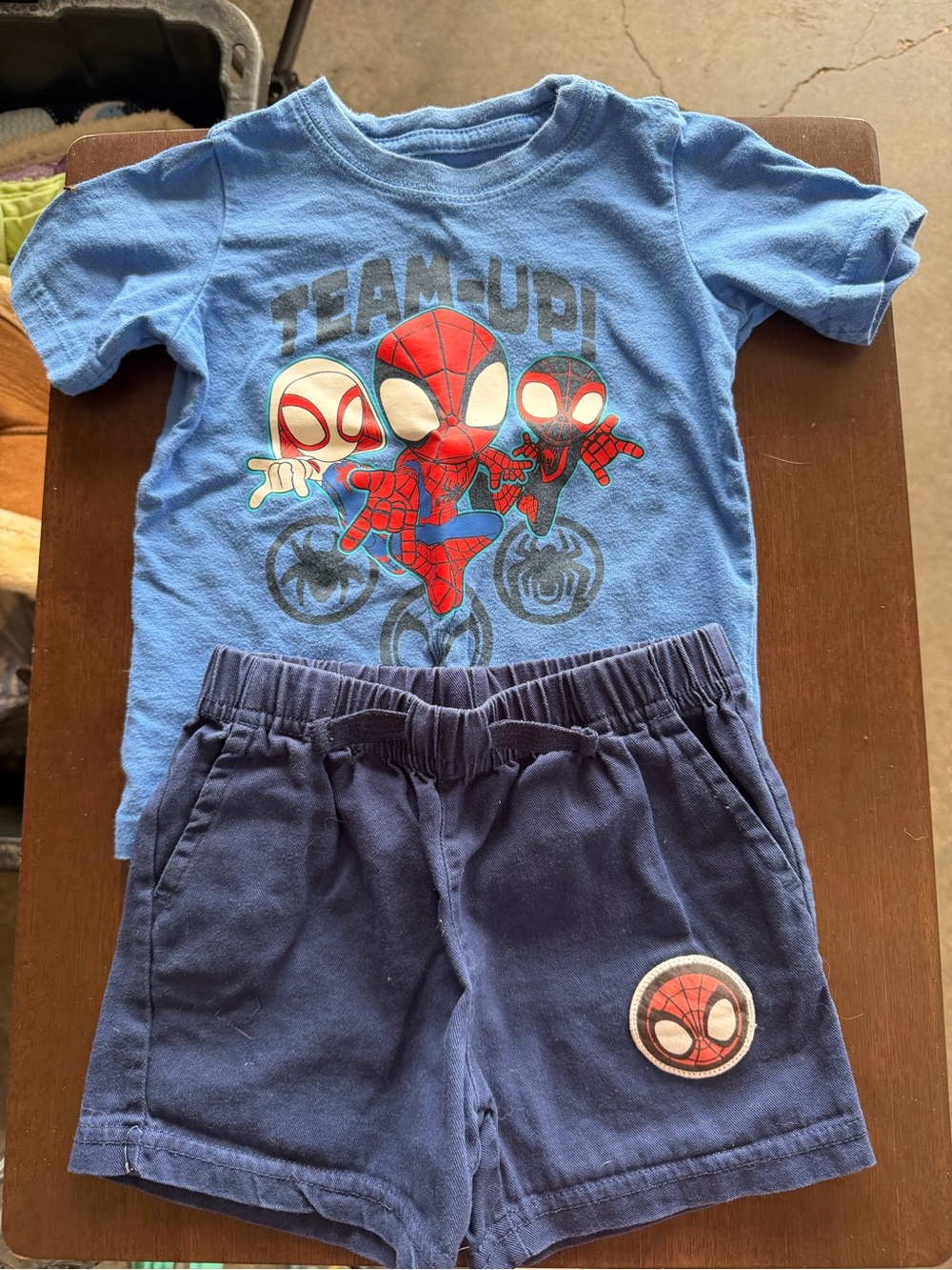Marvel Spidey Blue Tee with Red & White Graphic